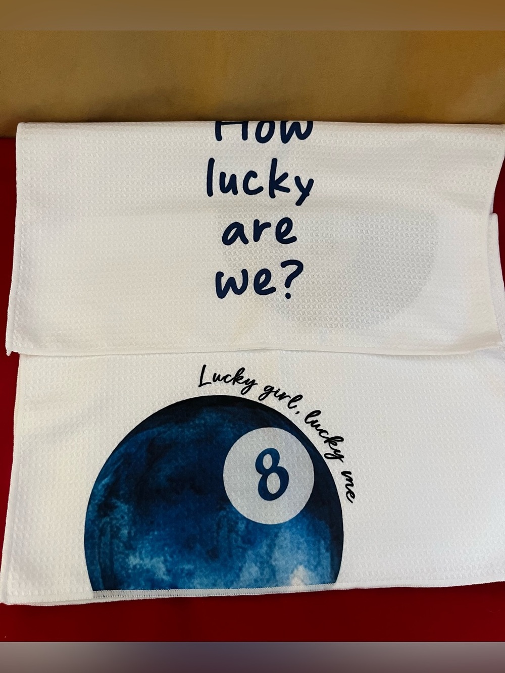 8 Ball How Lucky Are We? Kitchen Towel Set